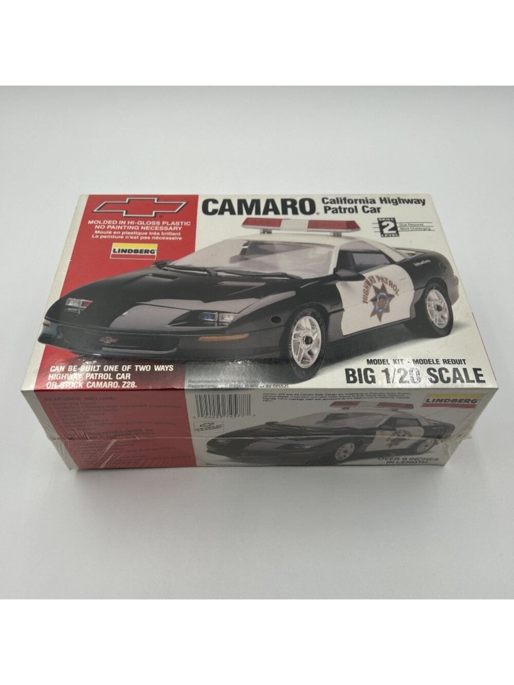 Lindberg Chevrolet Camaro California Highway Patrol Car 1/20 Sealed Model Kit